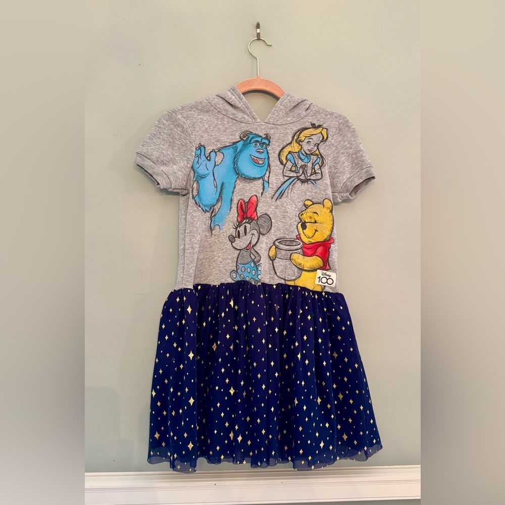 Disney 100 Sweatshirt Tulle dress. Size kids L 10/12